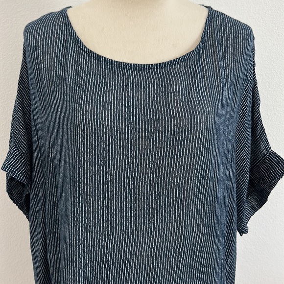 PURE Venice Blue & White Striped Short Sleeve Tunic - Picture 2 of 3